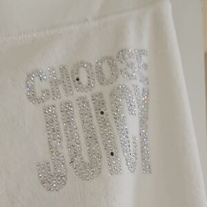 Juicy Couture White Crystal-Embellished Pants